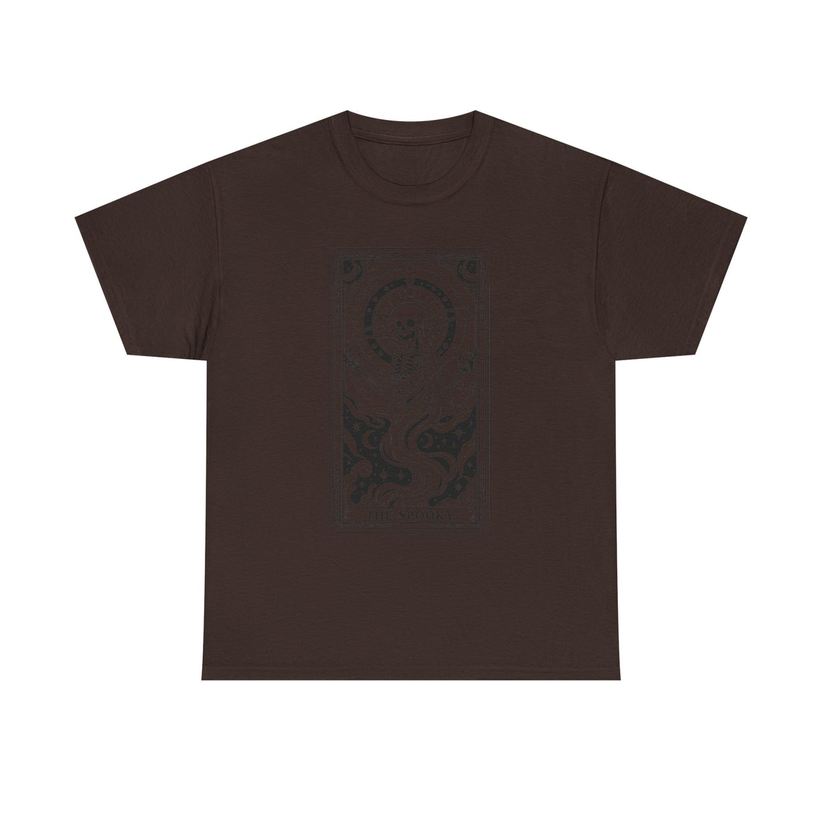 Tarot Skull Flame T‑Shirt — 'The Spooky' Gothic Graphic Tee