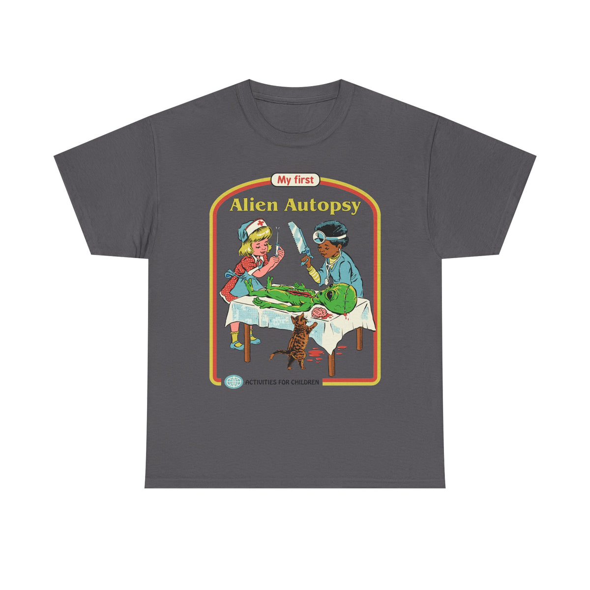 Kids' Novelty Tee — "My First Alien Autopsy" Retro Illustration