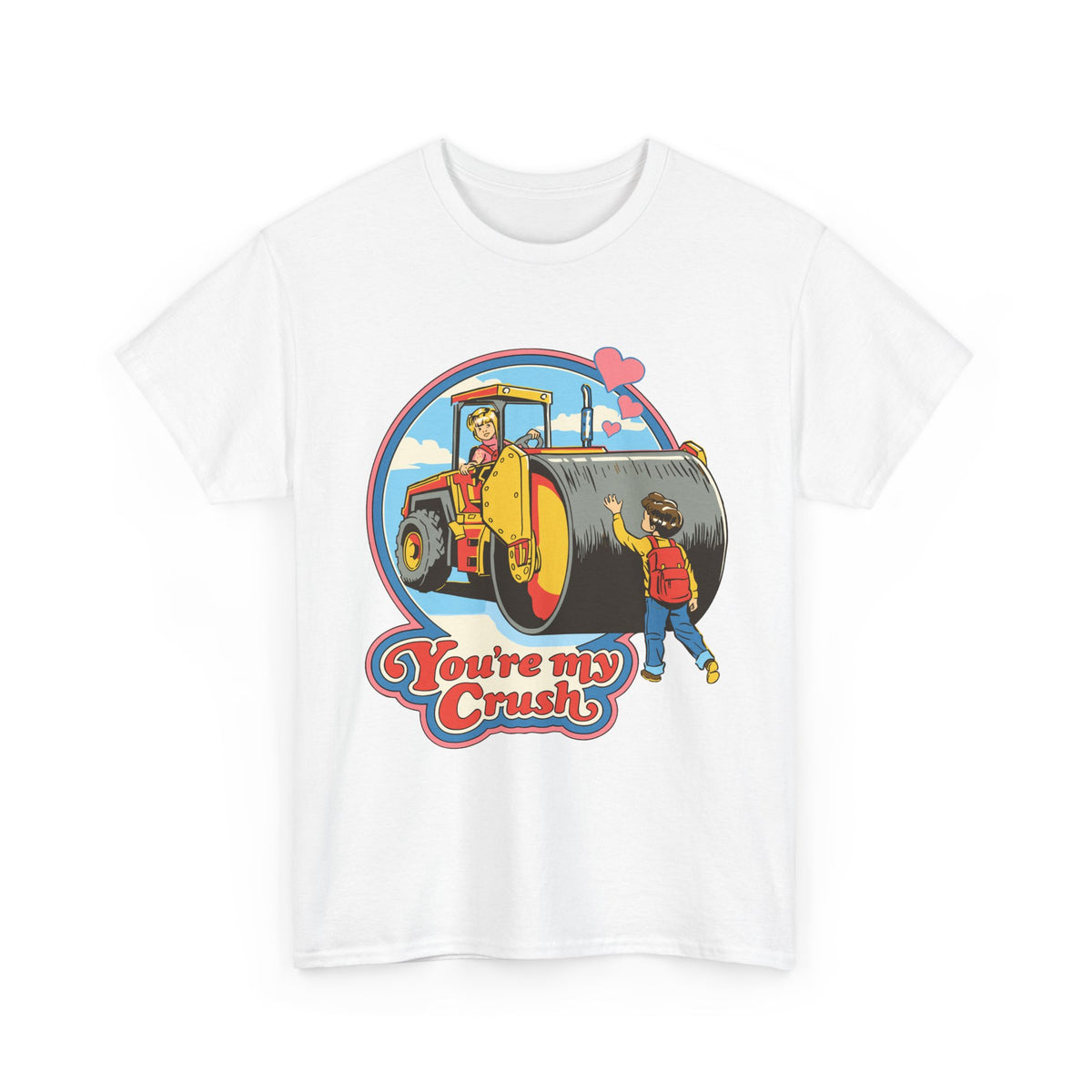 Vintage 'You're My Crush' Tee — Cute Construction Valentine T-Shirt