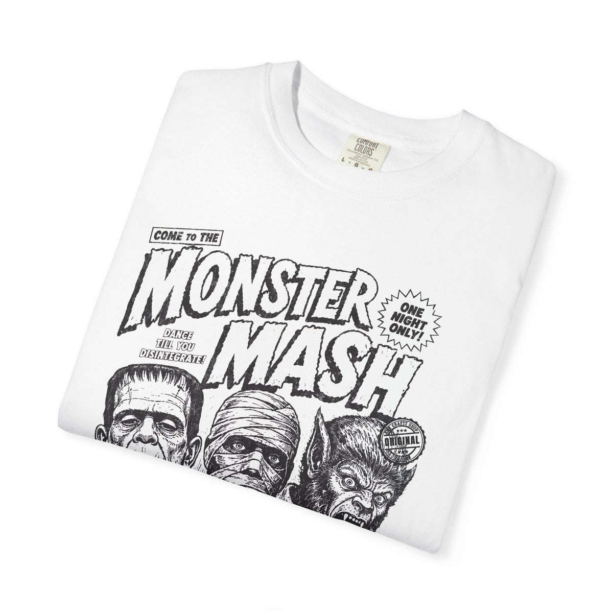 Monster Mash Vintage Horror T-Shirt — Retro Frankenstein Wolfman Mummy Concert Poster