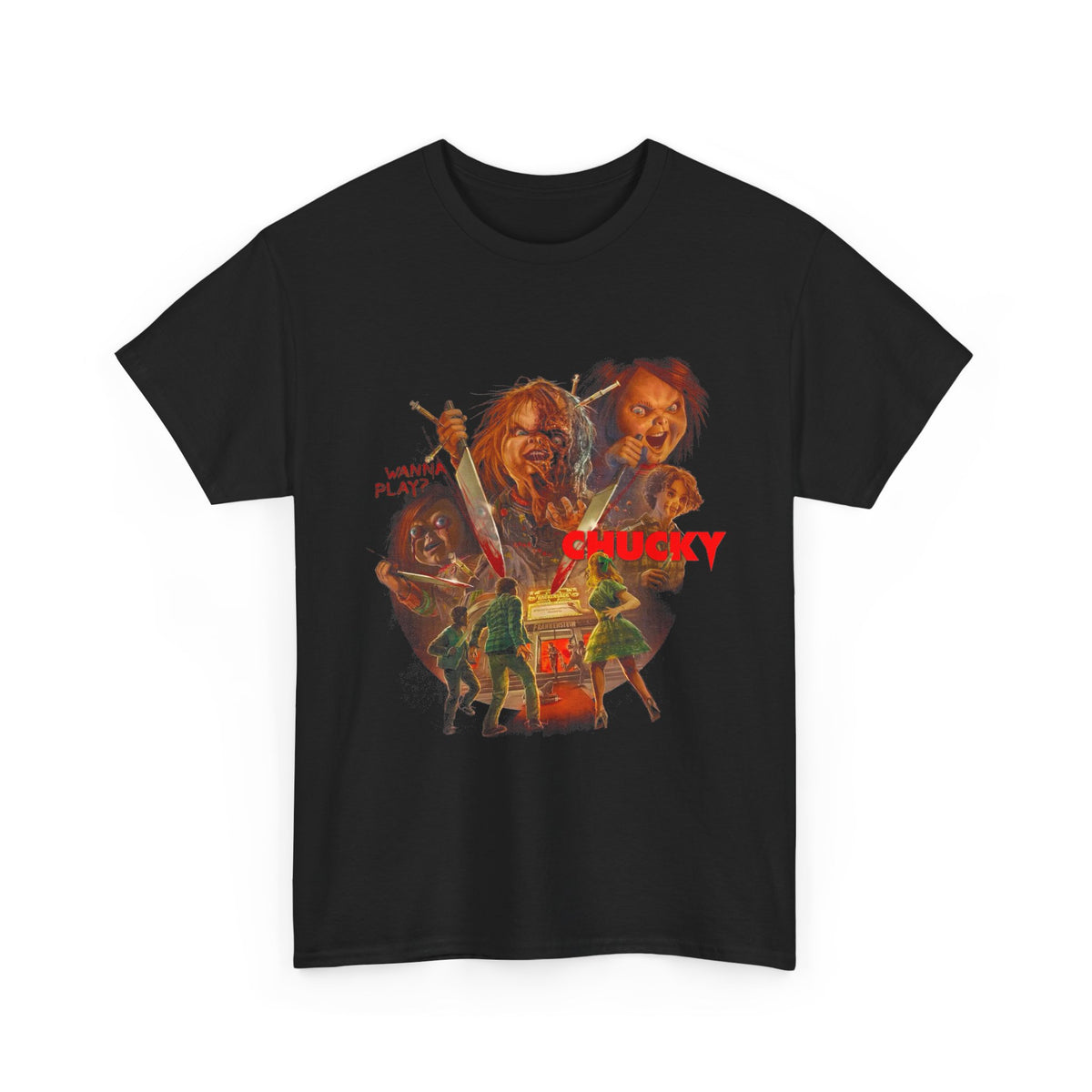 Vintage Horror Graphic Tee — 'Lucky' Chucky Movie Poster T-Shirt