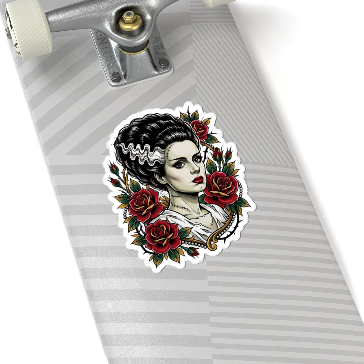 Bride of Frankenstein Sticker – Gothic Rose Kiss-Cut Sticker