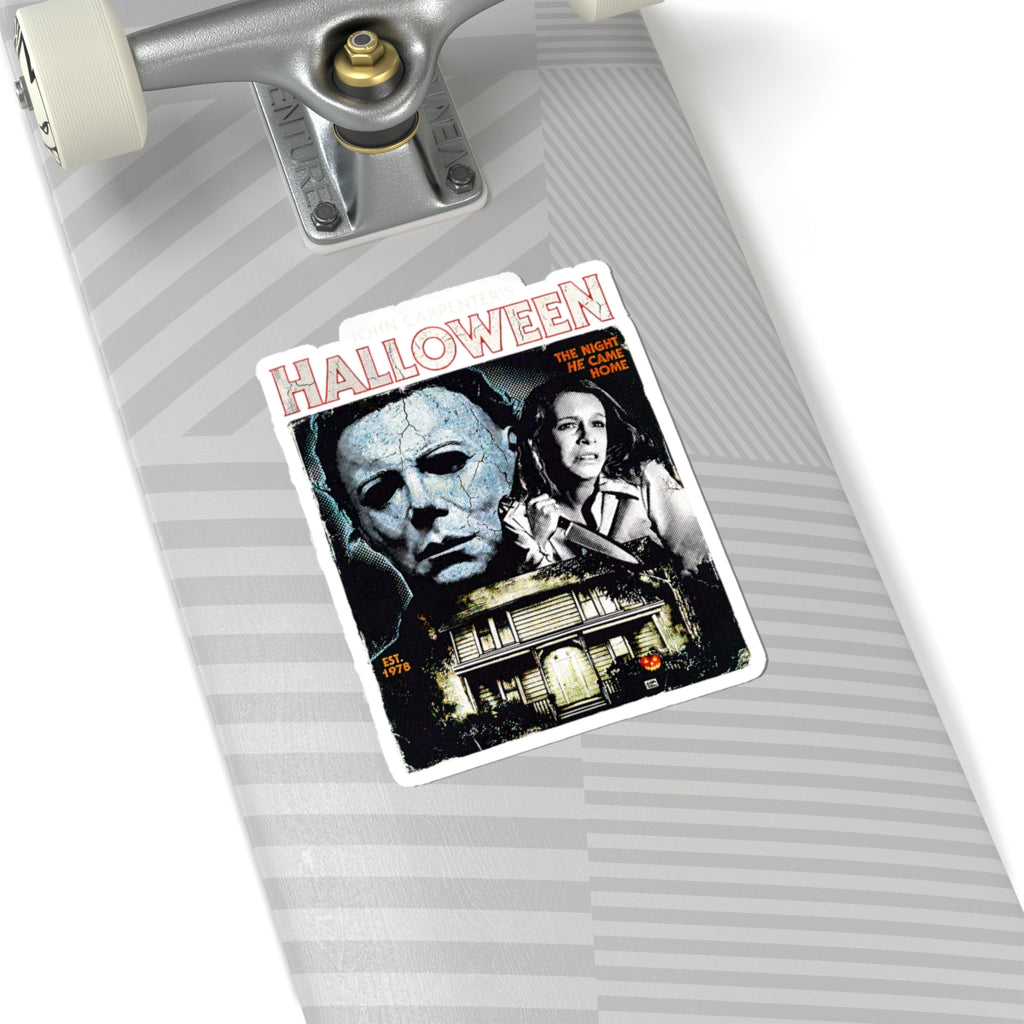 Halloween Movie Poster Kiss-Cut Sticker – Michael Myers "The Night He Came Home"