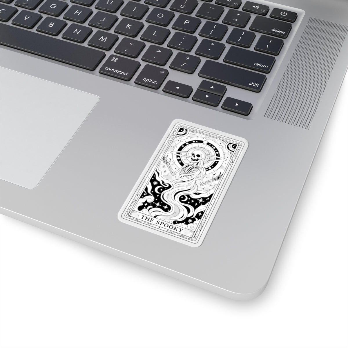 Tarot Skull Sticker — 'The Spooky' Kiss-Cut Gothic Decal