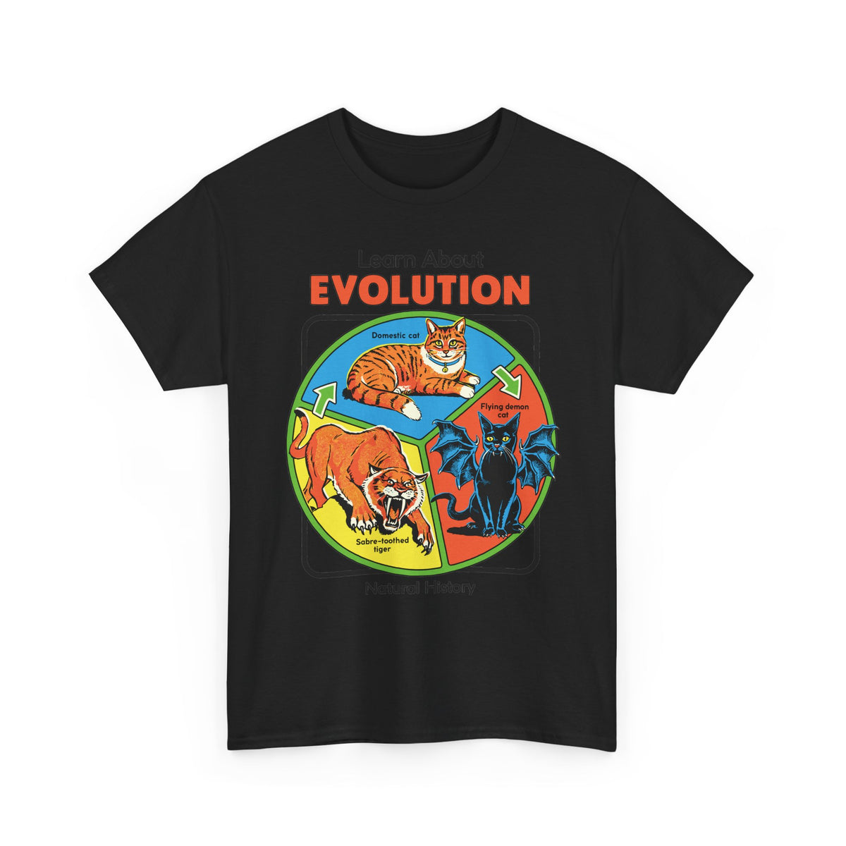 Evolution Natural History T‑Shirt — 'Learn About Evolution' Vintage Science Tee