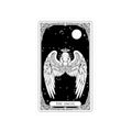 Tarot Angel Sticker — The Angel Kiss-Cut Vinyl Sticker (Mystic Black & White)