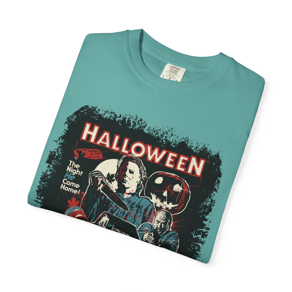 Halloween Retro Horror Movie T-Shirt — Vintage Slasher Collage Tee