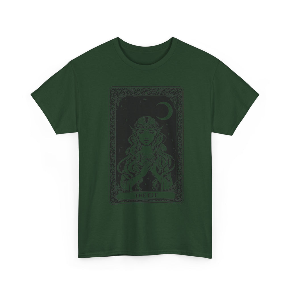 The Elf Tarot Card Tee — Mystical Moon Illustration T-Shirt