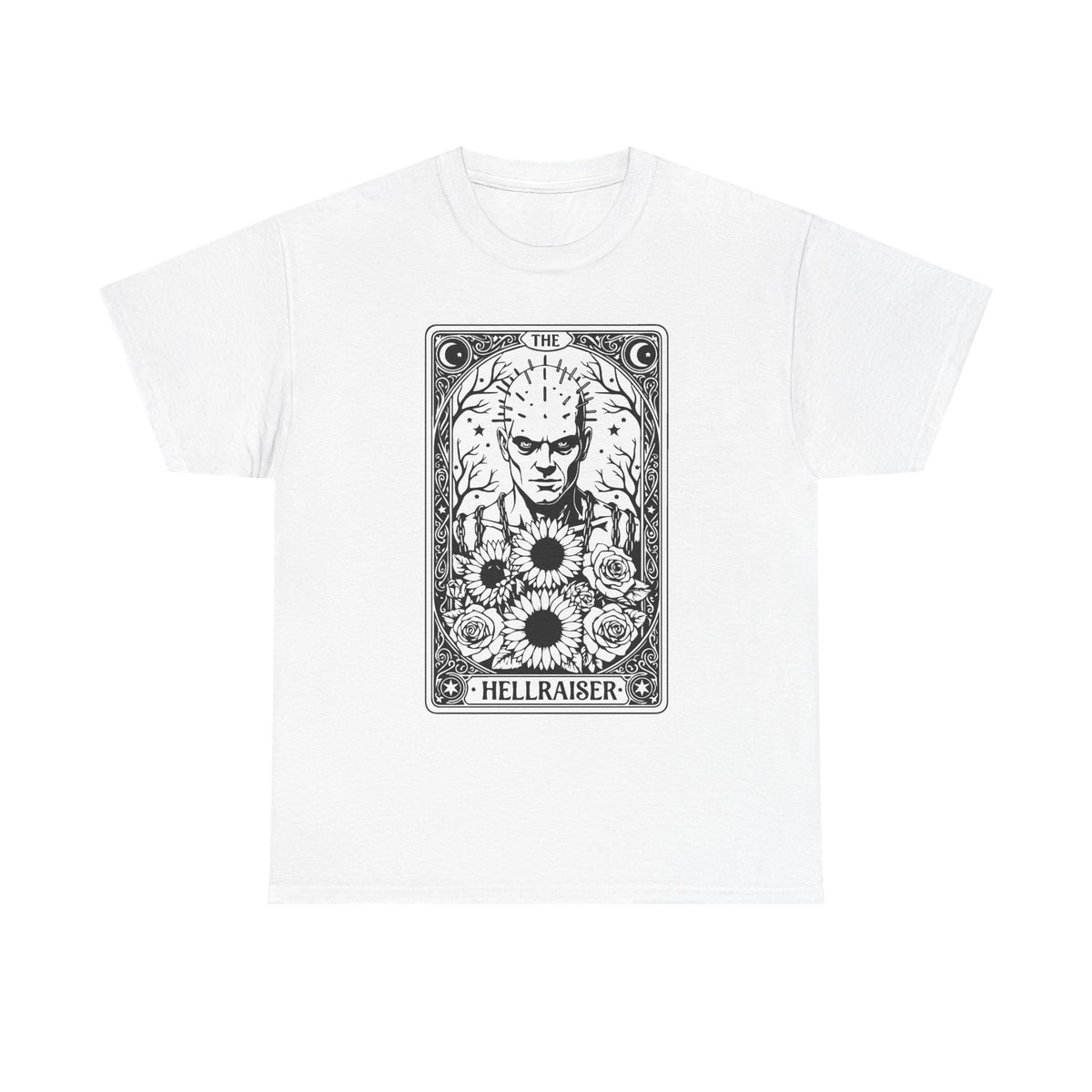 Hellraiser Tarot Card T-Shirt — Gothic Horror Pinhead Graphic Tee