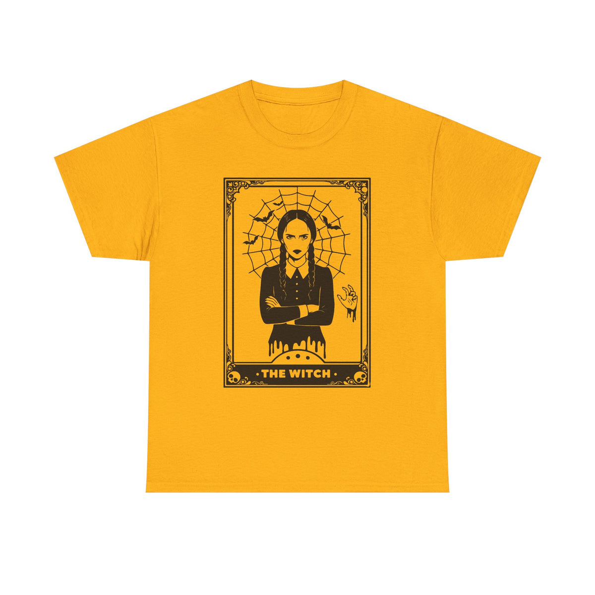 The Witch Graphic Tee - Gothic Tarot-Style Witch T-Shirt