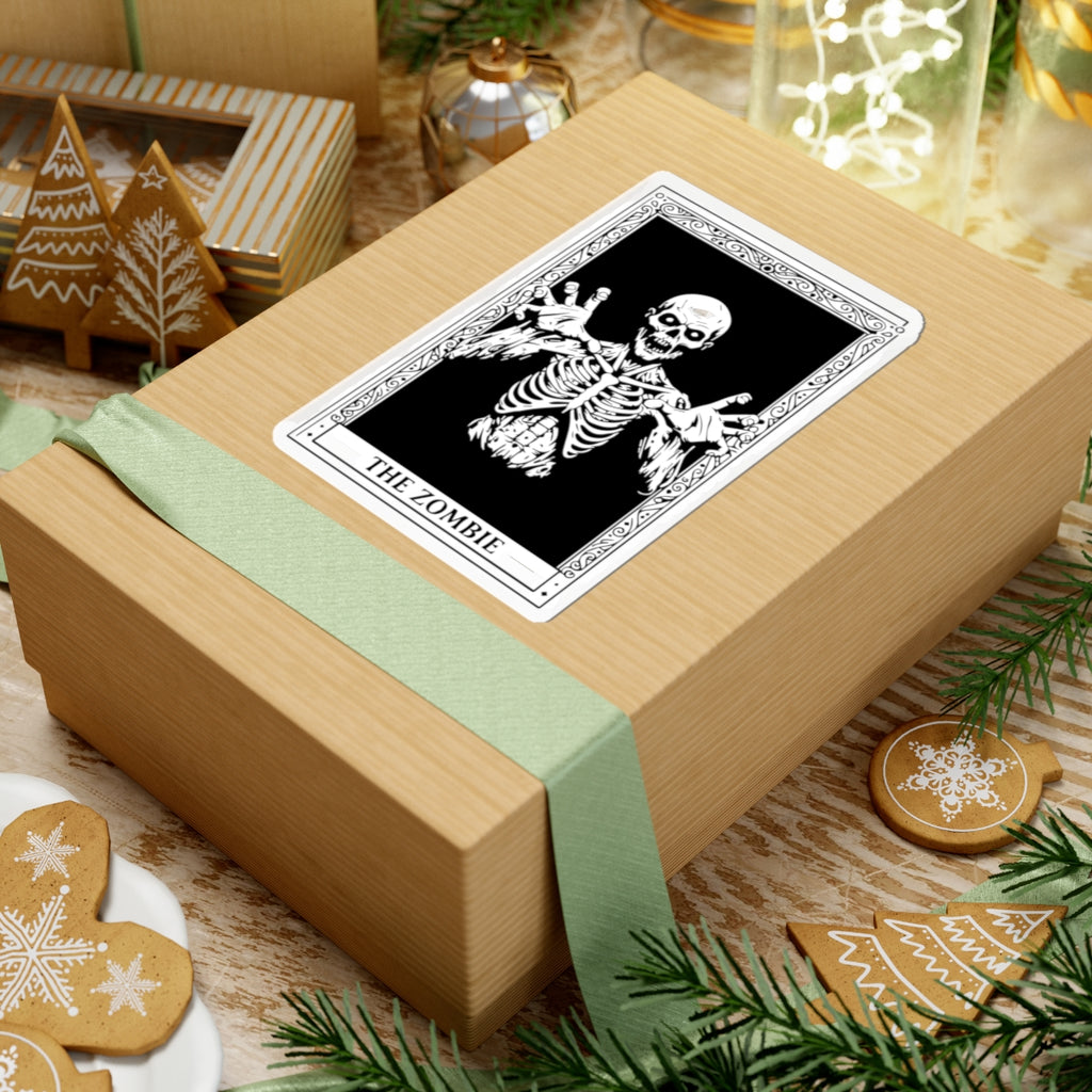 Zombie Tarot Sticker — The Zombie Kiss-Cut Horror Decal