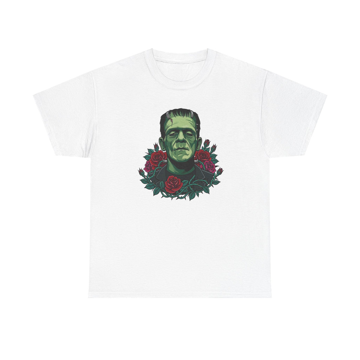Frankenstein Portrait Tee — Gothic Rose Monster T-Shirt