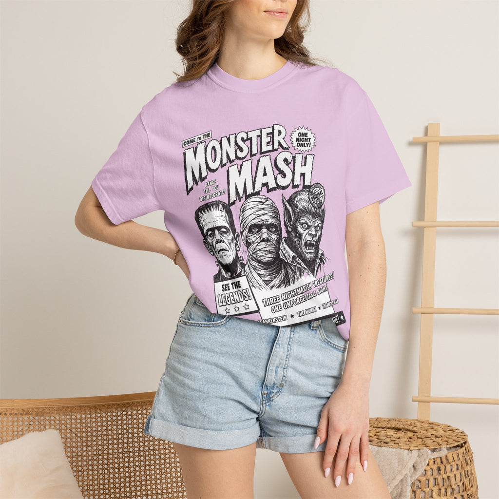 Monster Mash Vintage Horror T-Shirt — Retro Frankenstein Wolfman Mummy Concert Poster