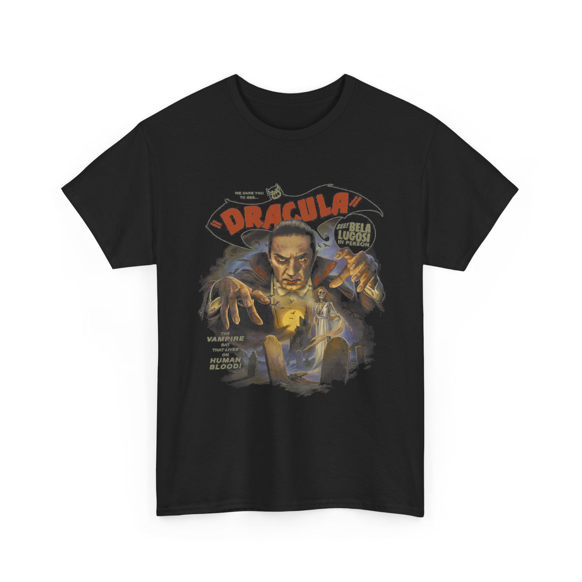 Dracula Vintage Horror T-Shirt — Retro Vampire Movie Graphic Tee