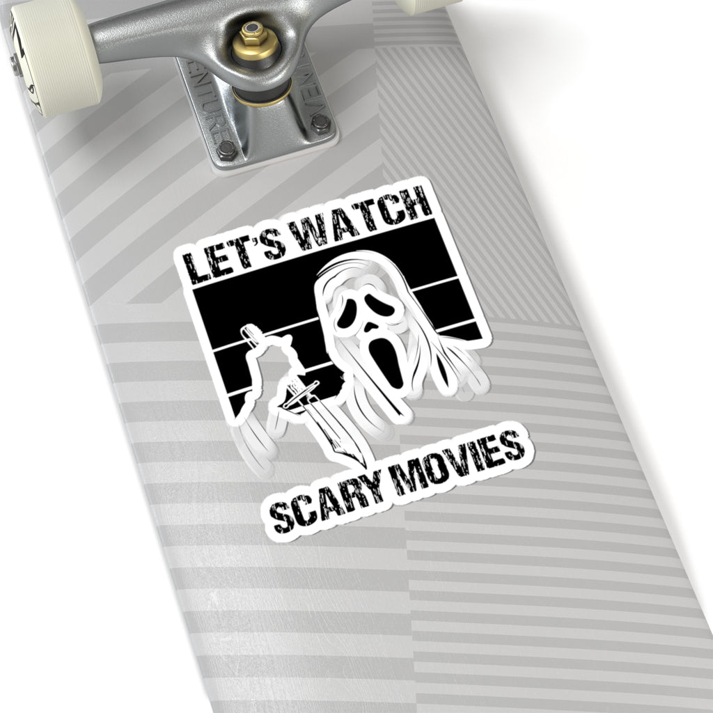 Let's Watch Scary Movies Sticker — Horror Movie Scream Vinyl Kiss-Cut