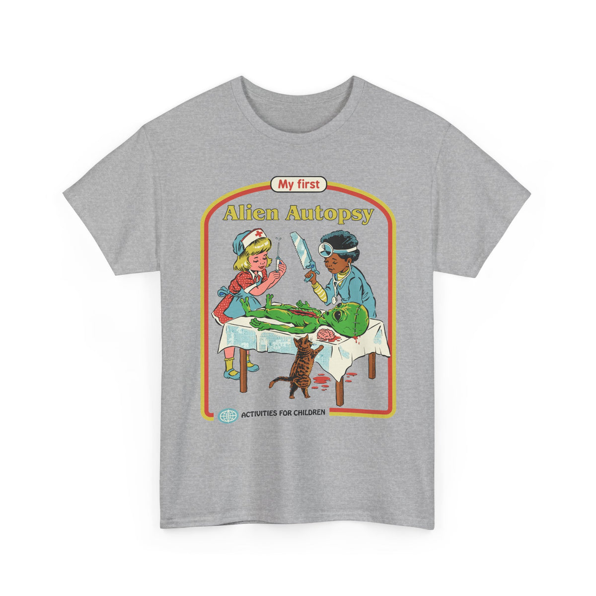 Kids' Novelty Tee — "My First Alien Autopsy" Retro Illustration
