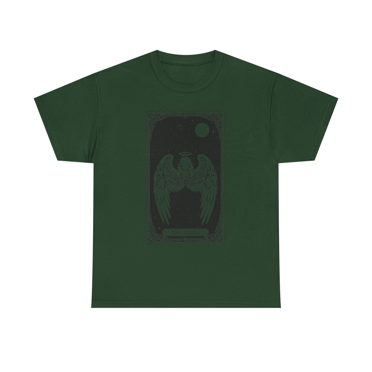 Tarot 'The Angel' Graphic Tee — Gothic Moonlight Angel Shirt