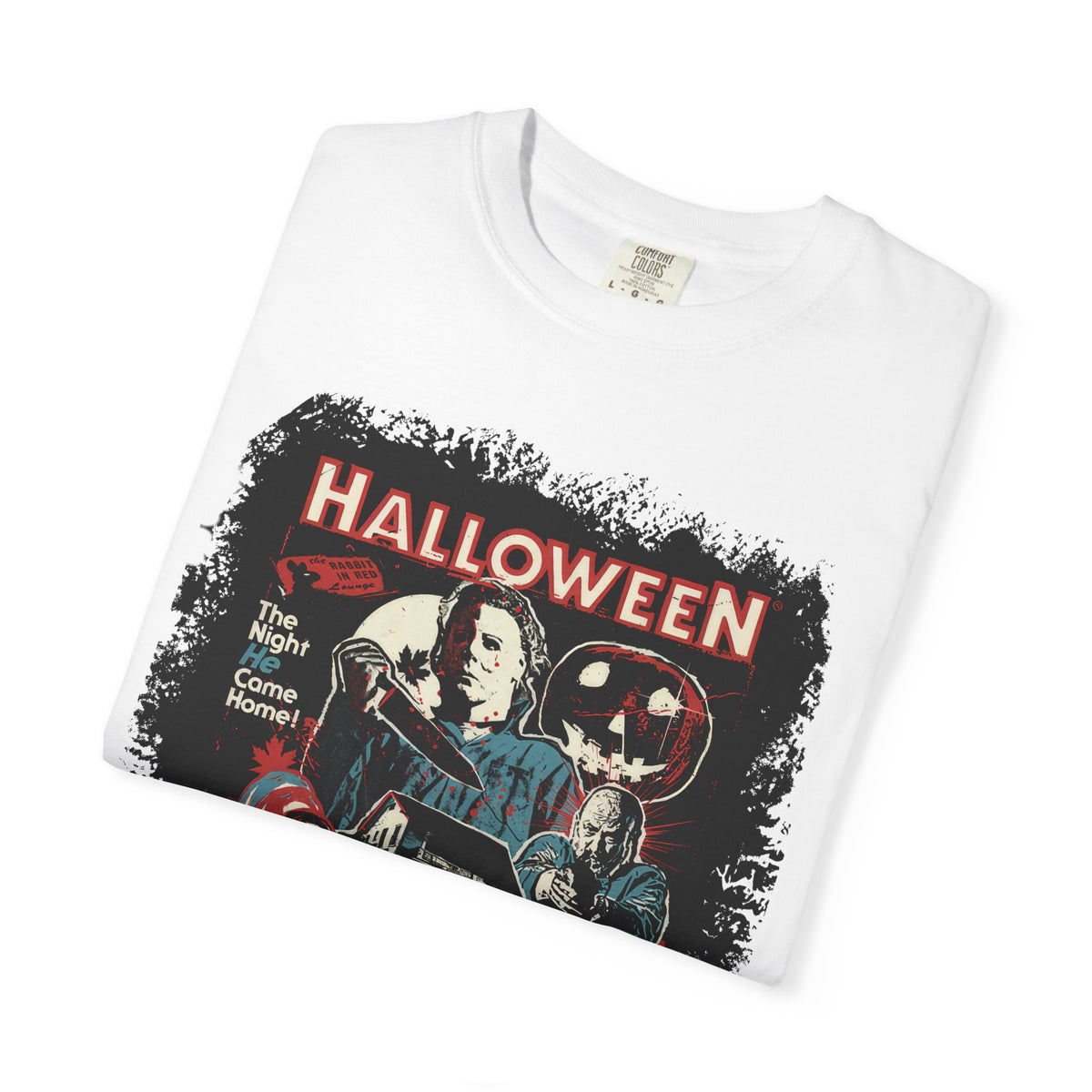 Halloween Retro Horror Movie T-Shirt — Vintage Slasher Collage Tee