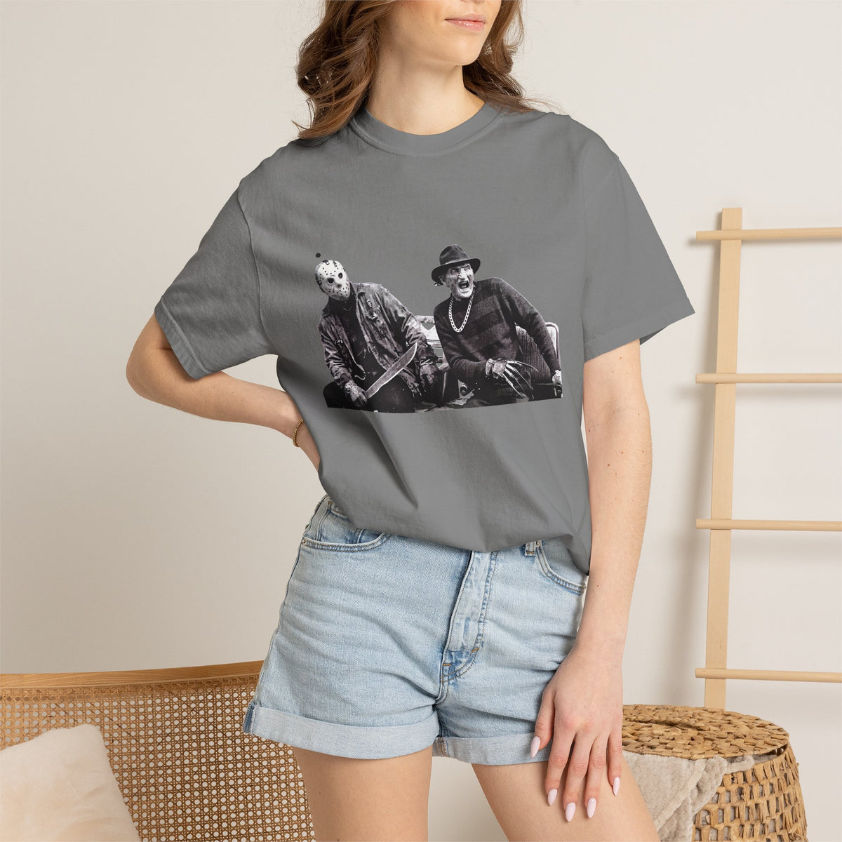 Vintage Horror Duo Graphic T-Shirt