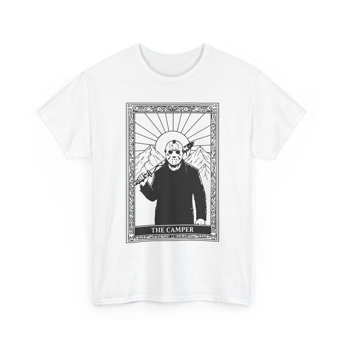 Skull Saint Graphic Tee — Mountain Tarot Illustration