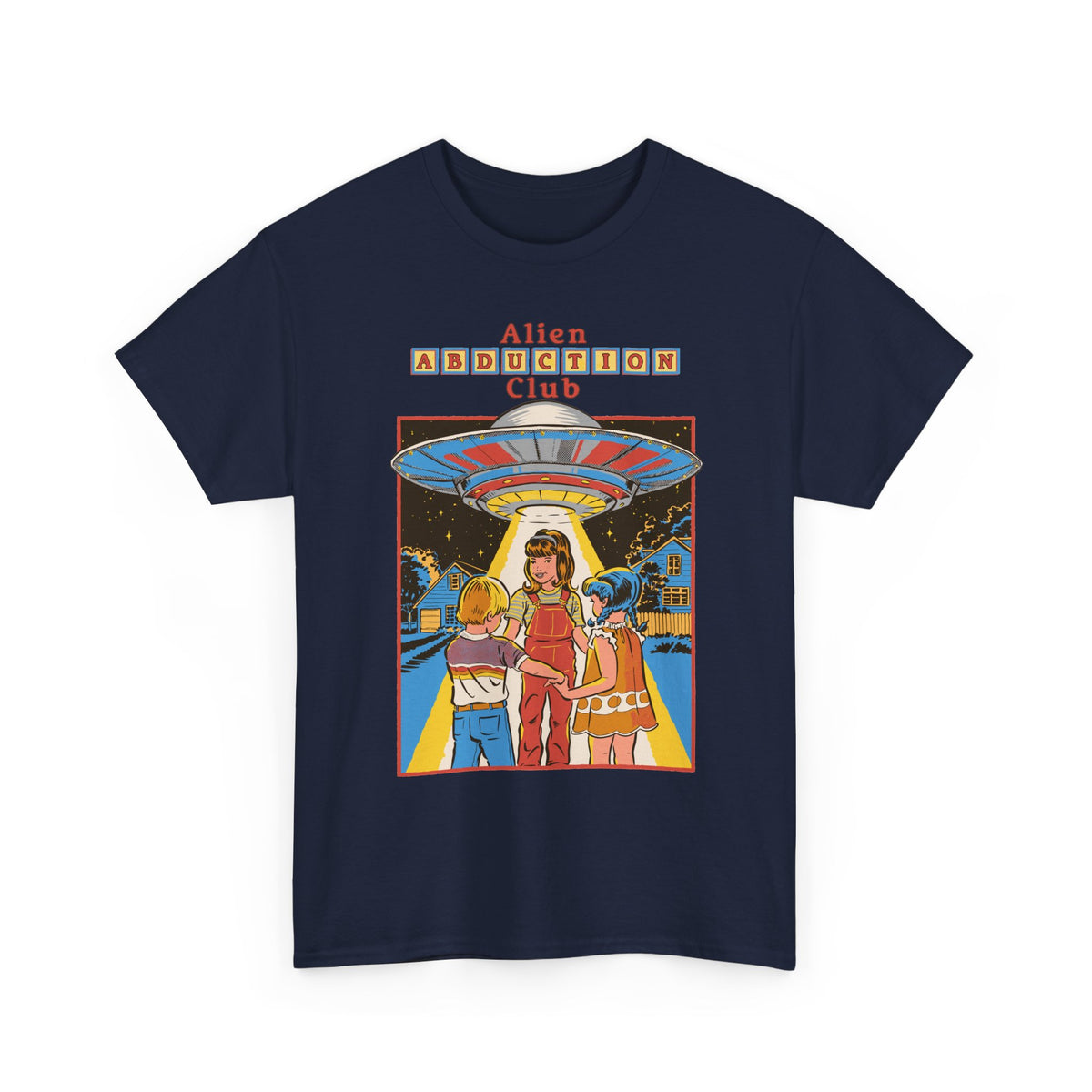 Alien Abduction Club Graphic Tee — Retro UFO Sci‑Fi T-Shirt