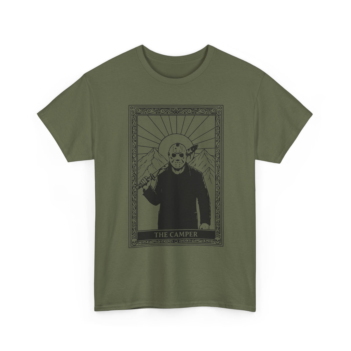 Skull Saint Graphic Tee — Mountain Tarot Illustration