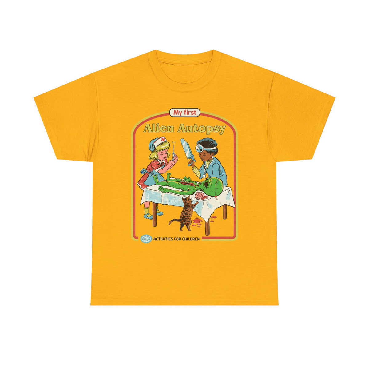 Kids' Novelty Tee — "My First Alien Autopsy" Retro Illustration