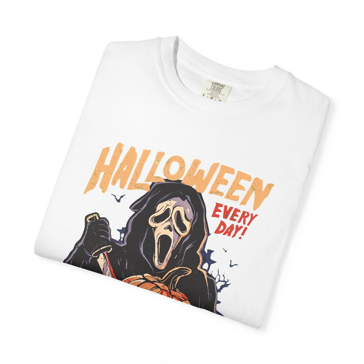 Halloween Every Day T-Shirt — Scream Mask & Jack-o'-Lantern Graphic