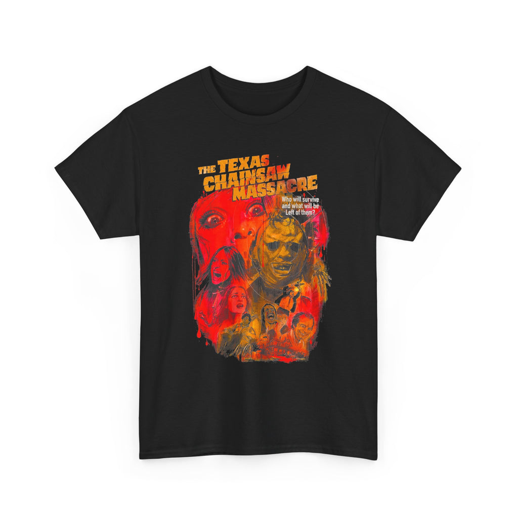 Vintage Horror Tee — Fiery Monster Graphic with 'Satan Chase' Text