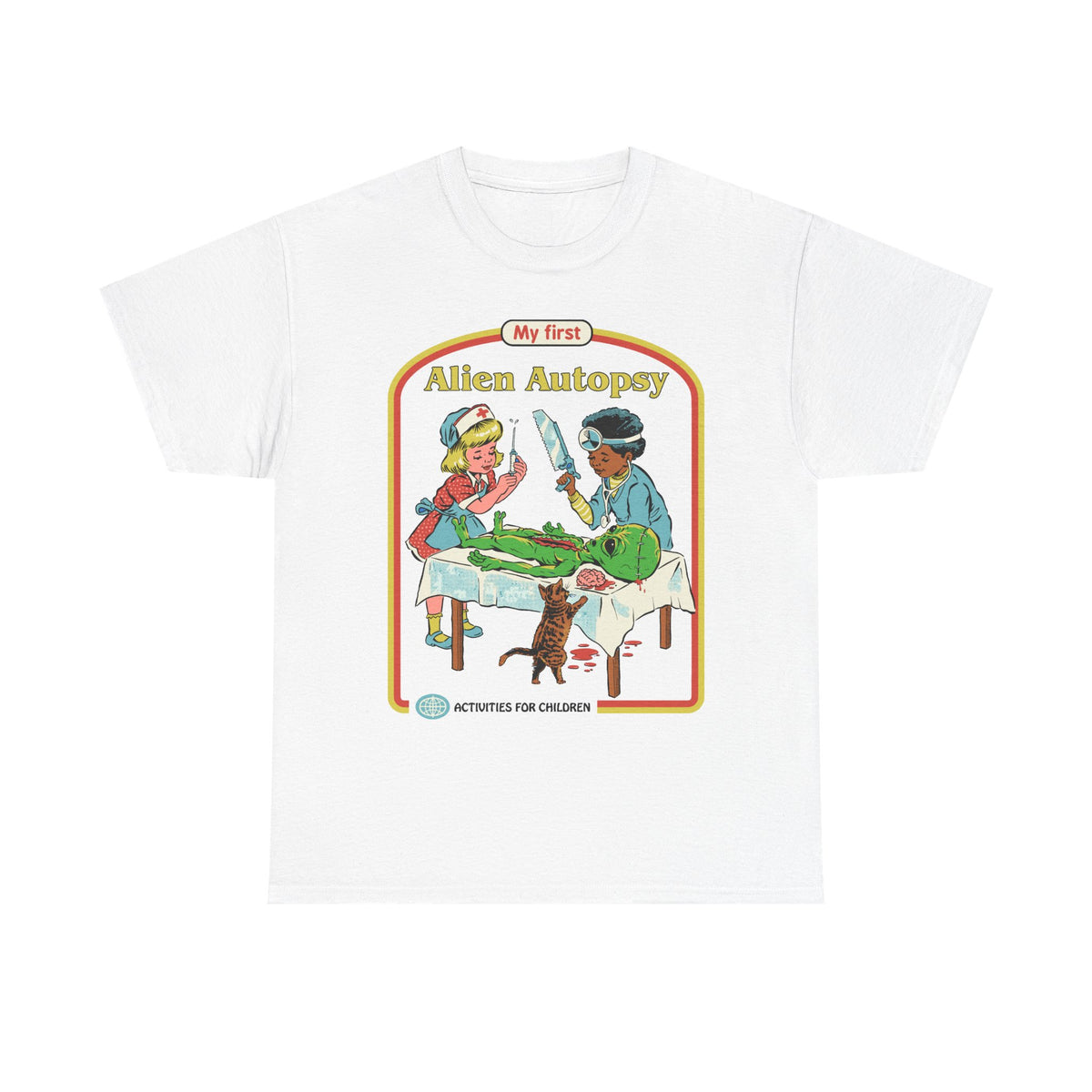 Kids' Novelty Tee — "My First Alien Autopsy" Retro Illustration