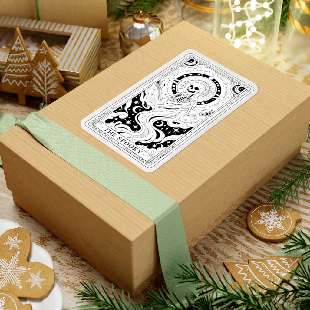 Tarot Skull Sticker — 'The Spooky' Kiss-Cut Gothic Decal