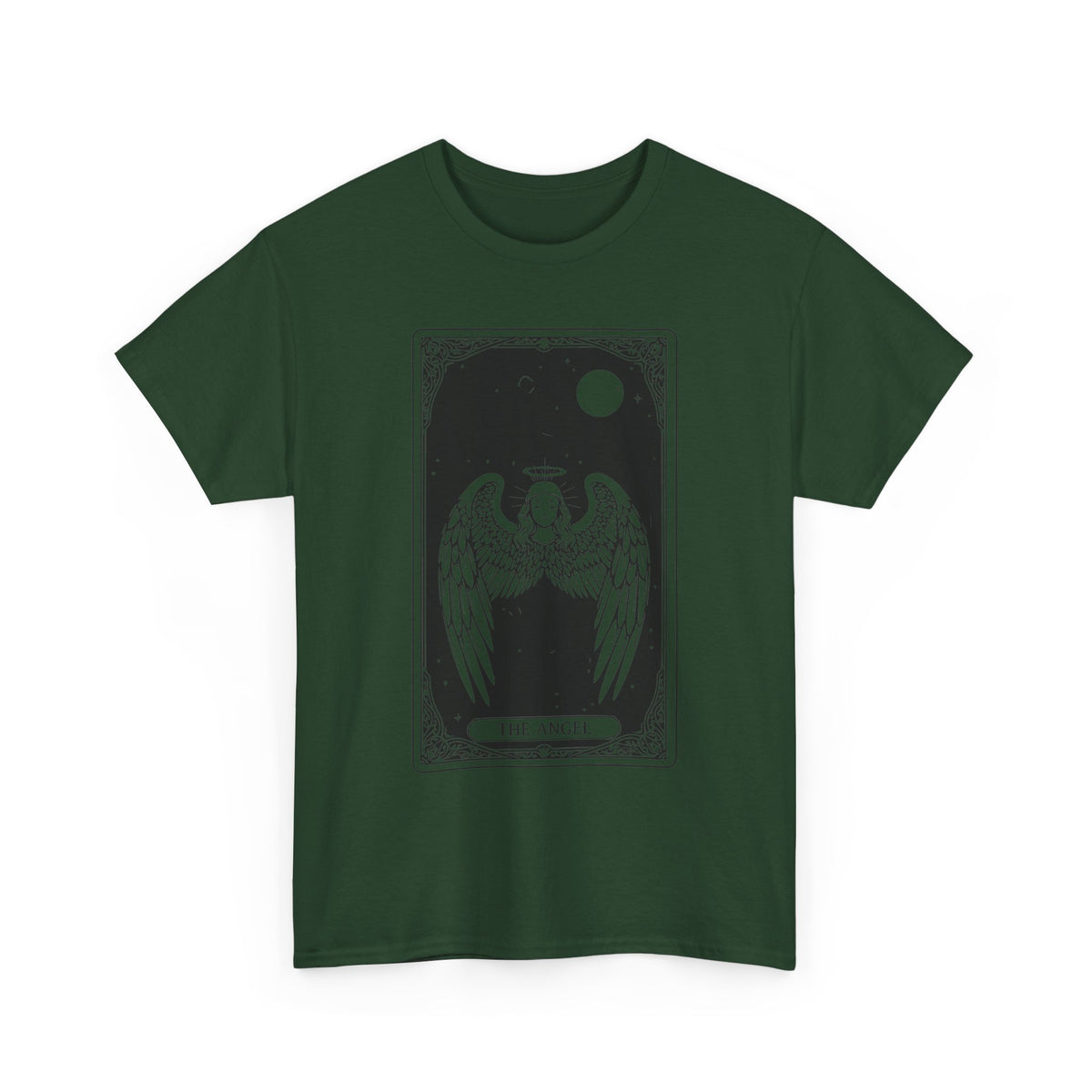 Tarot 'The Angel' Graphic Tee — Gothic Moonlight Angel Shirt