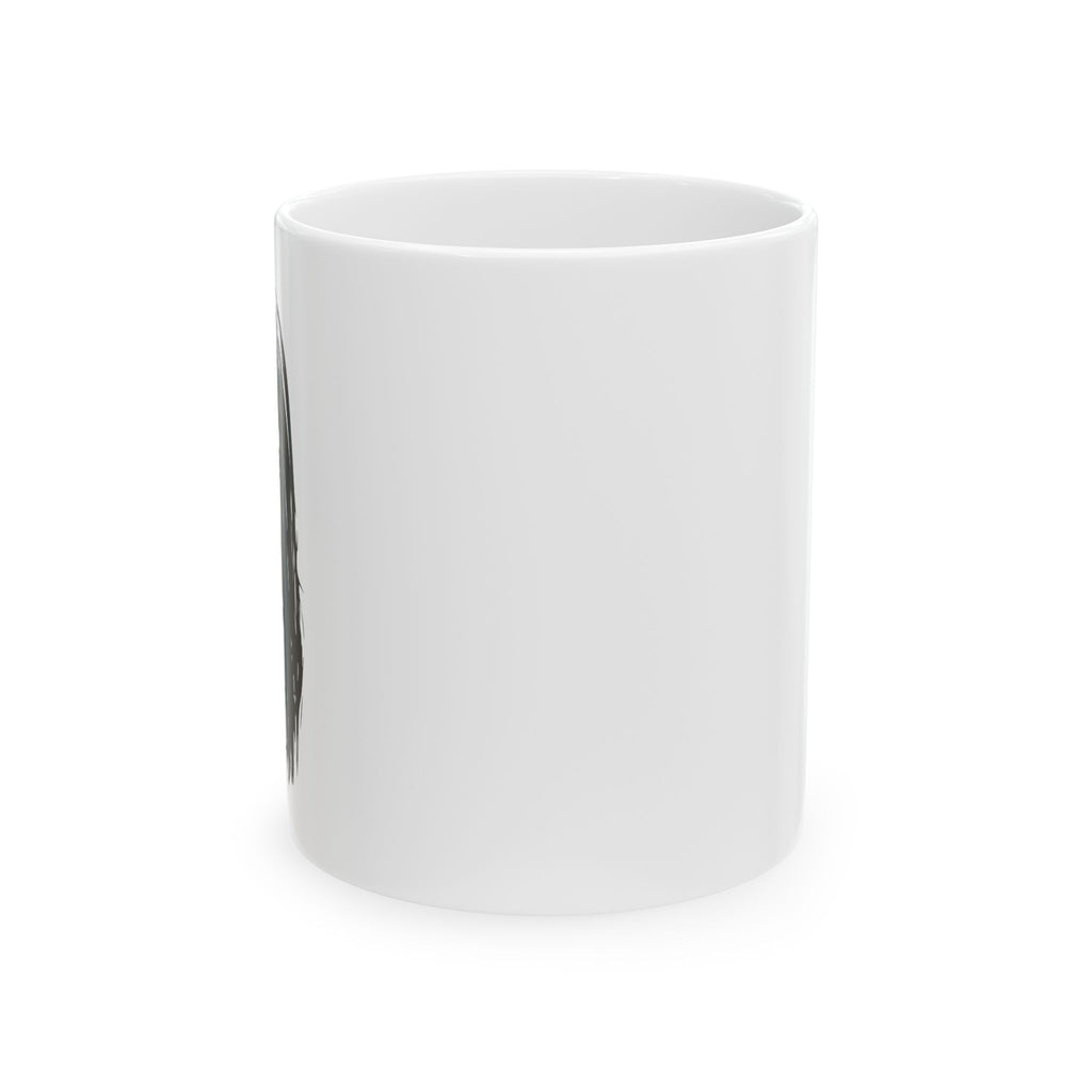 Inspirational Minimalist Ceramic Coffee Mug — Neutral Brushstroke Design (11oz & 15oz)