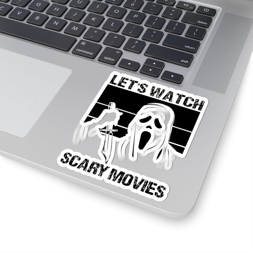 Let's Watch Scary Movies Sticker — Horror Movie Scream Vinyl Kiss-Cut
