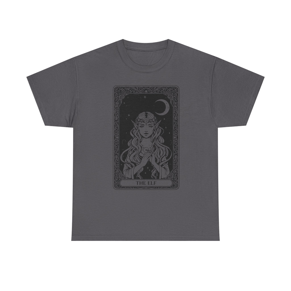 The Elf Tarot Card Tee — Mystical Moon Illustration T-Shirt