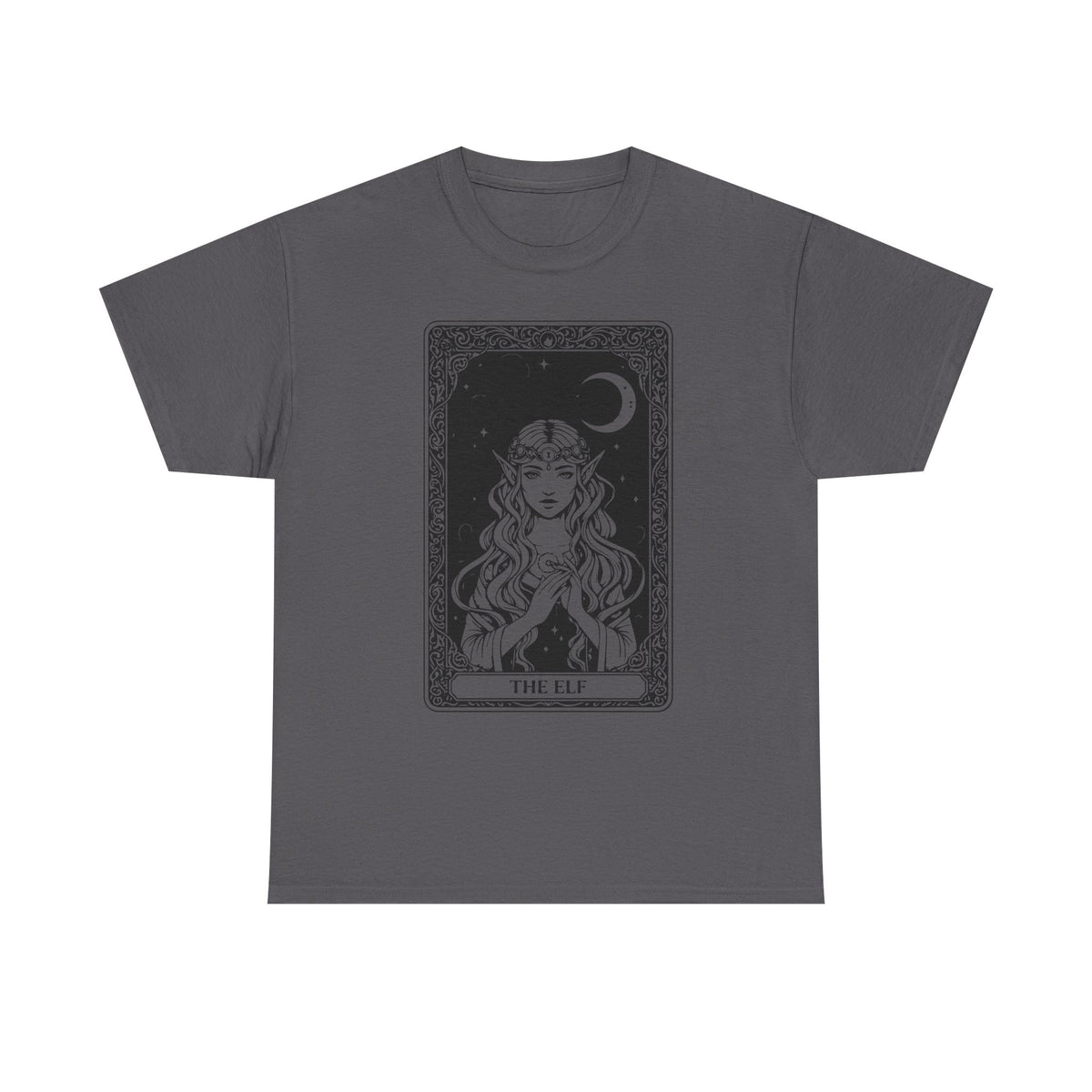 The Elf Tarot Card Tee — Mystical Moon Illustration T-Shirt