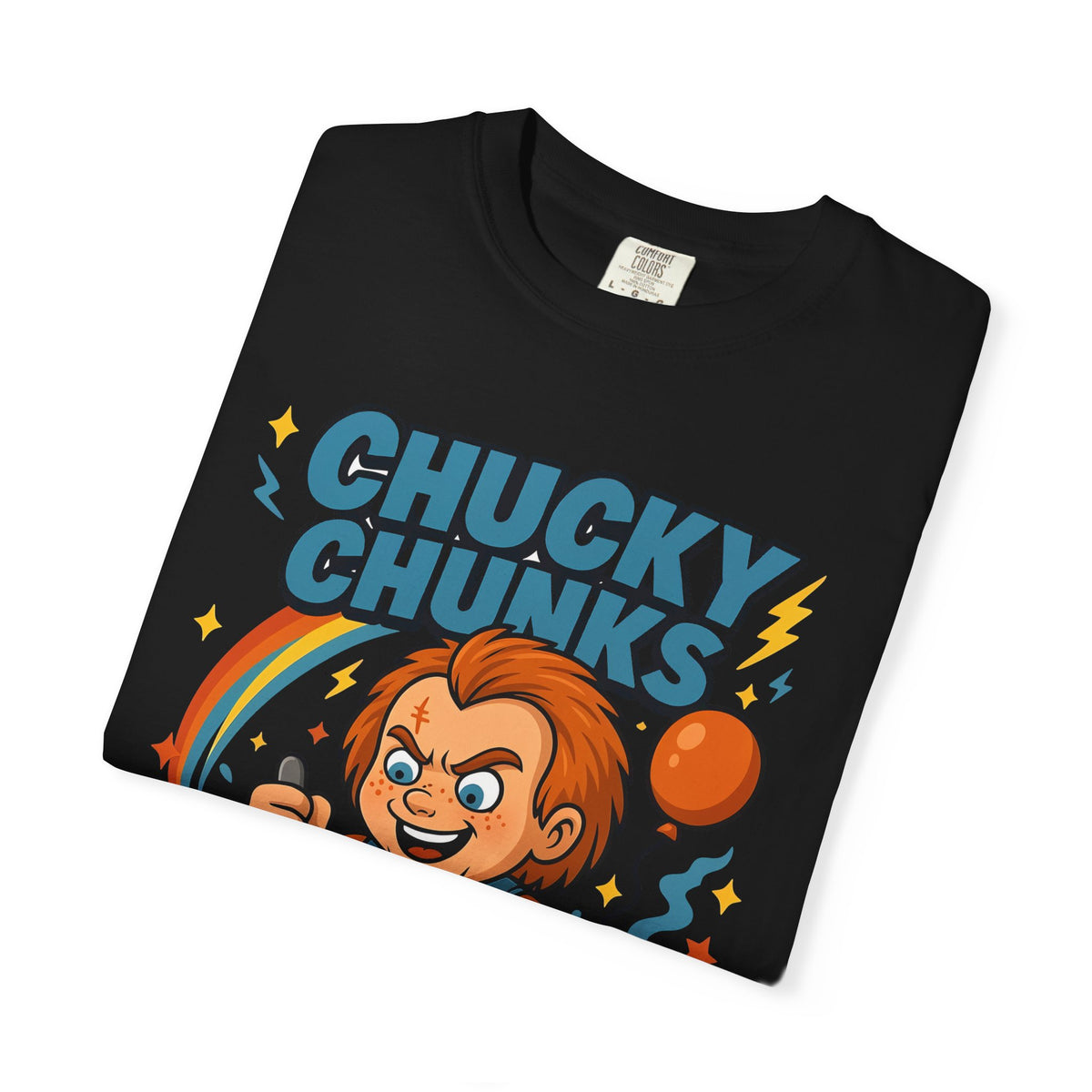 Chucky Chunks Crunch! Graphic T-Shirt — Horror Movie Cereal Tee