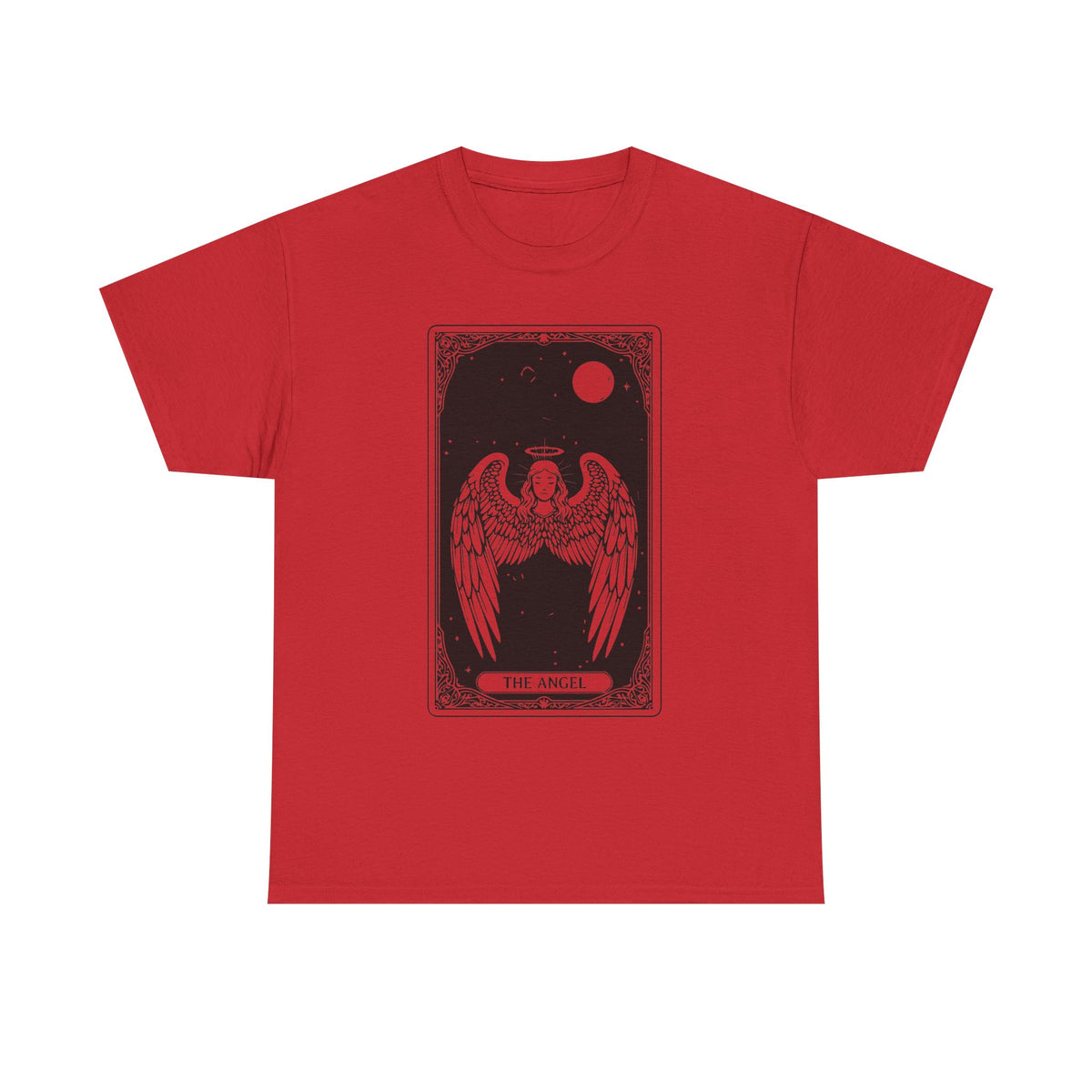 Tarot 'The Angel' Graphic Tee — Gothic Moonlight Angel Shirt
