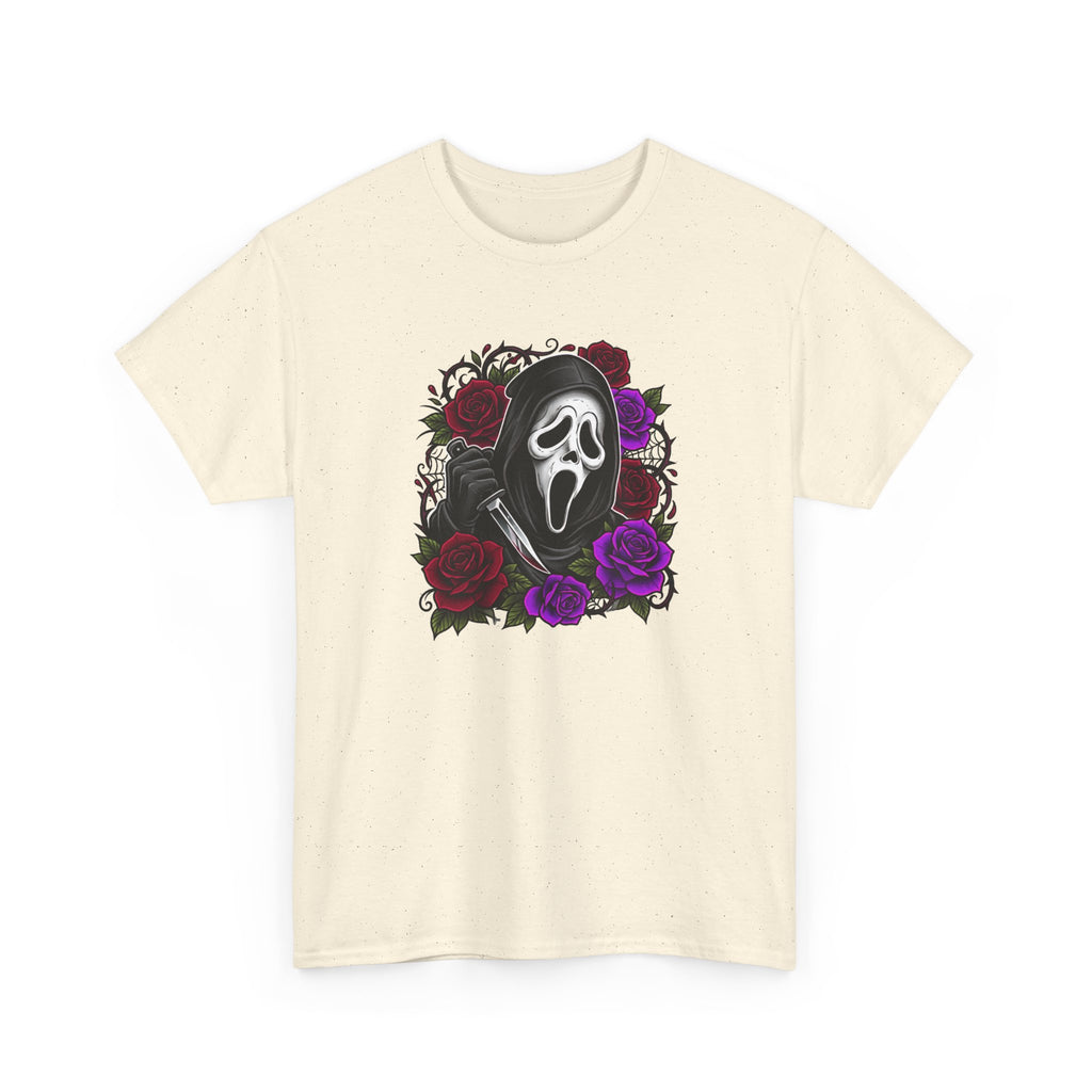 Scream Mask Roses T-Shirt — Gothic Horror Graphic Tee