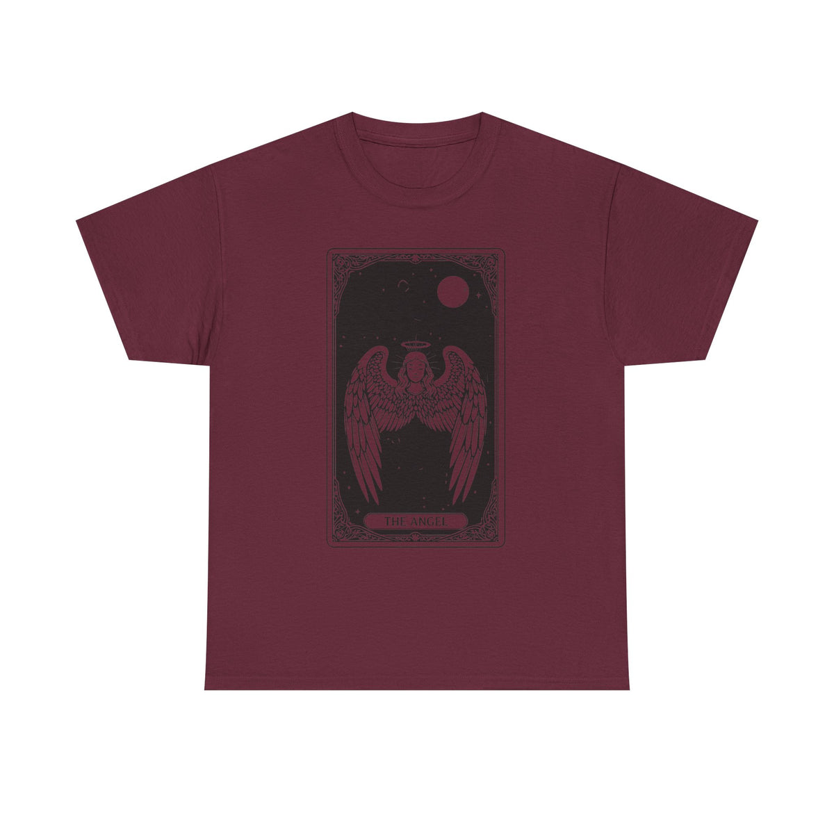 Tarot 'The Angel' Graphic Tee — Gothic Moonlight Angel Shirt