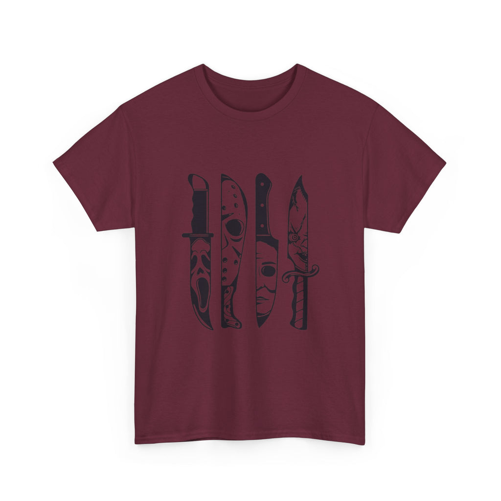 Knife Silhouette Tee — Black Blade Graphic T‑Shirt