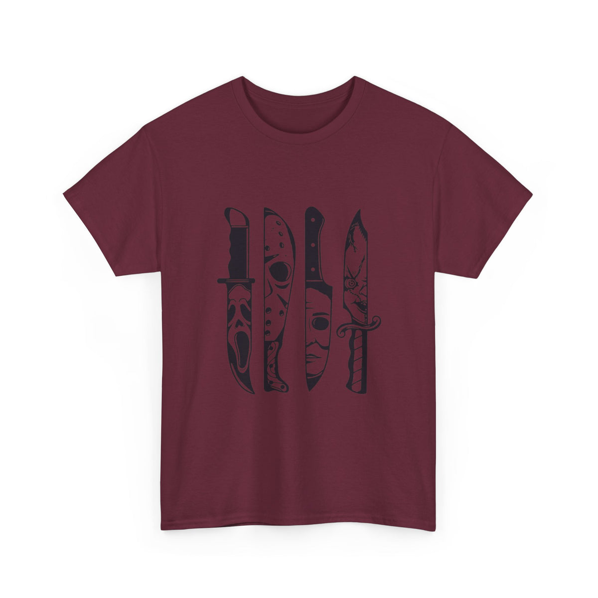 Knife Silhouette Tee — Black Blade Graphic T‑Shirt