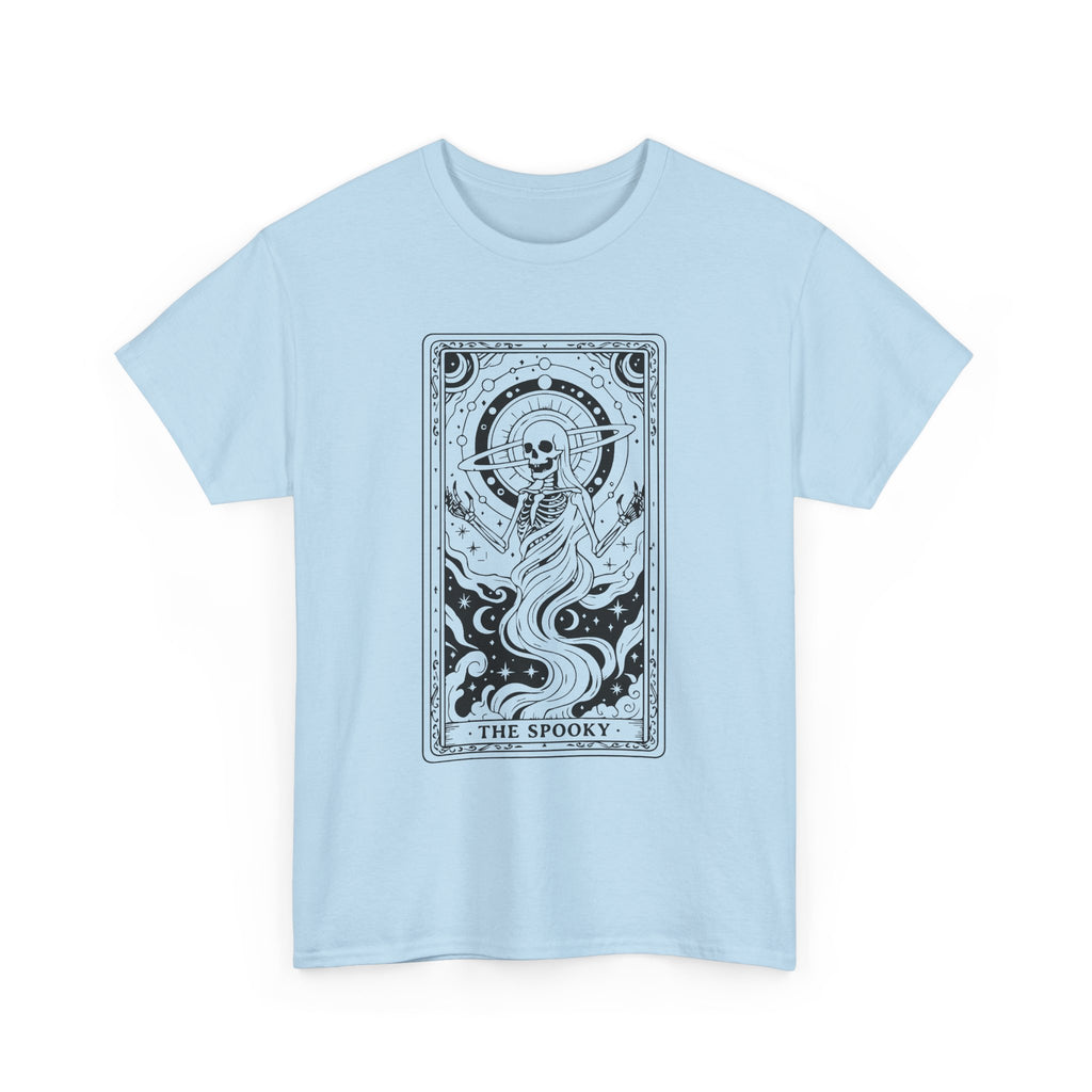 Tarot Skull Flame T‑Shirt — 'The Spooky' Gothic Graphic Tee