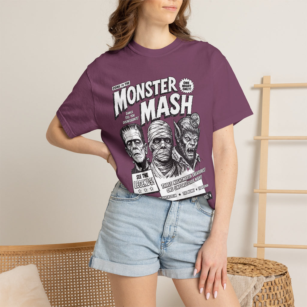 Monster Mash Vintage Horror T-Shirt — Retro Frankenstein Wolfman Mummy Concert Poster