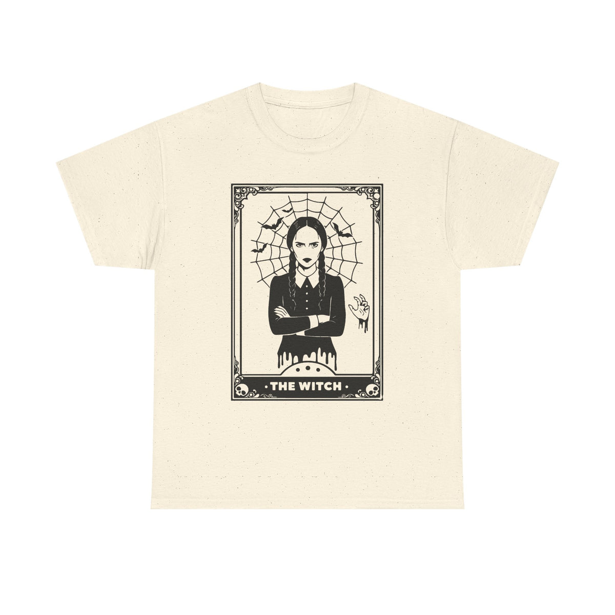 The Witch Graphic Tee - Gothic Tarot-Style Witch T-Shirt