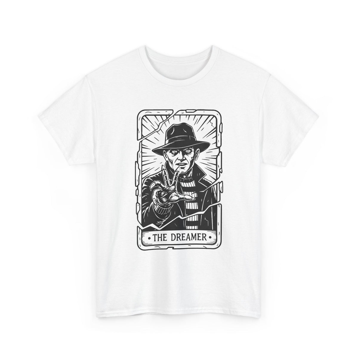 Dreamer Tarot Tee — Vintage Noir Illustration T-Shirt