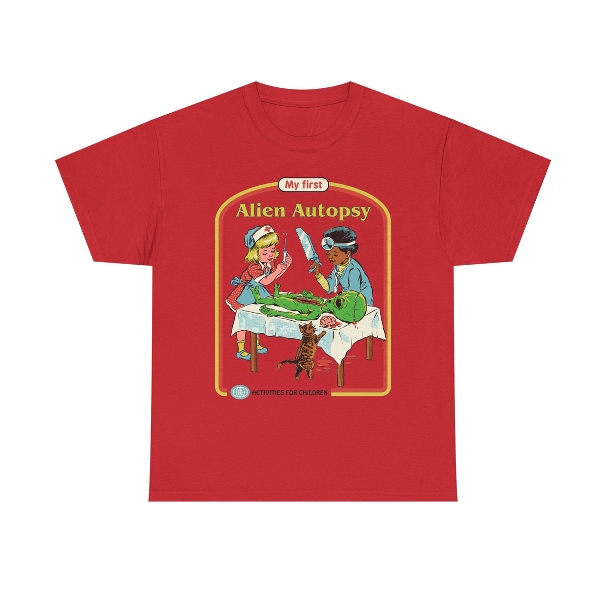 Kids' Novelty Tee — "My First Alien Autopsy" Retro Illustration