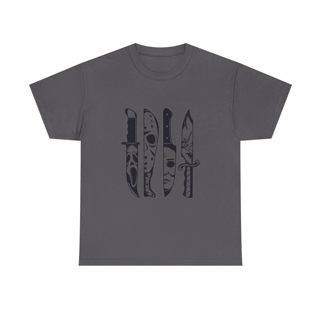 Knife Silhouette Tee — Black Blade Graphic T‑Shirt