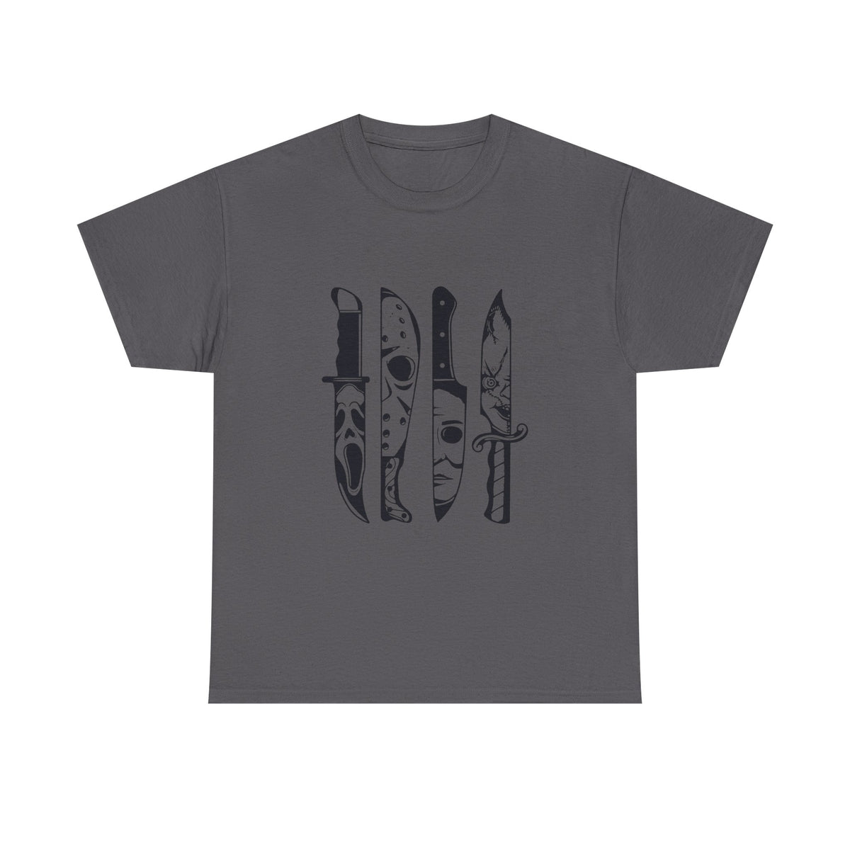 Knife Silhouette Tee — Black Blade Graphic T‑Shirt
