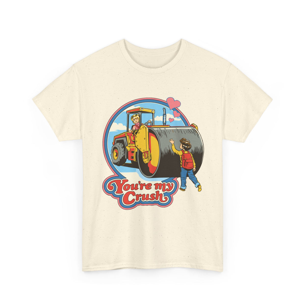 Vintage 'You're My Crush' Tee — Cute Construction Valentine T-Shirt